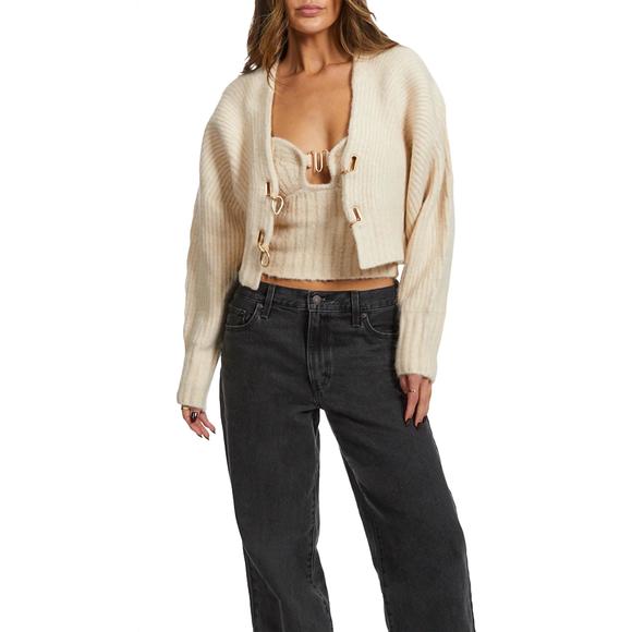 NEW CULT GAIA casella cardigan in off white - Picture 3 of 4